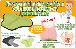 Pelvic floor training cushion for urinary incontinence